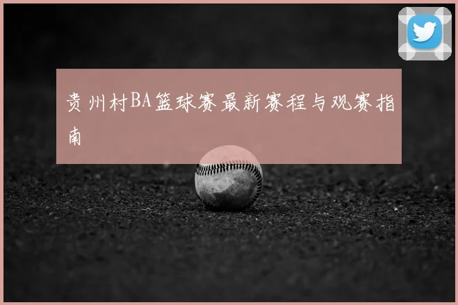 贵州村BA篮球赛最新赛程与观赛指南